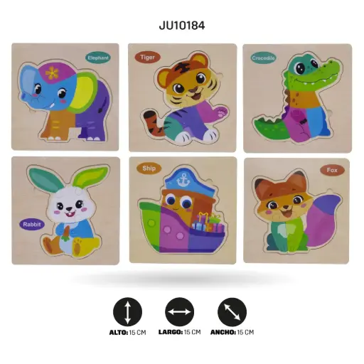 [JU10184] NUEVO ROMPECABEZAS PEQUEÑO DE VETAS DE MADERA. [1970-38]