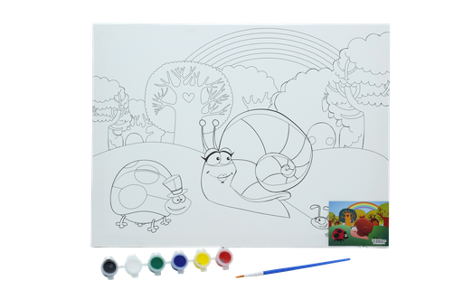 [AR143] LIENZO ESTAMPADO 30*40CM CON PINCEL Y 6 PINTURAS [PAC3196]