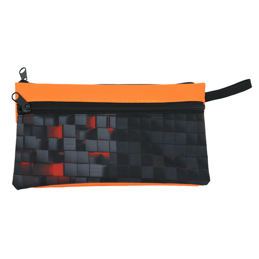 [PA4210] CARTUCHERA TRES BOLSILLO CON TIRA FINA ESTAMPADA