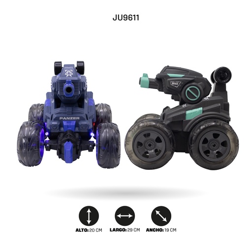 [JU9611] COCHE DE ACROBACIAS CON BOMBA DE AGUA, RADIOCONTROL  Y CABLE USB [898-15]