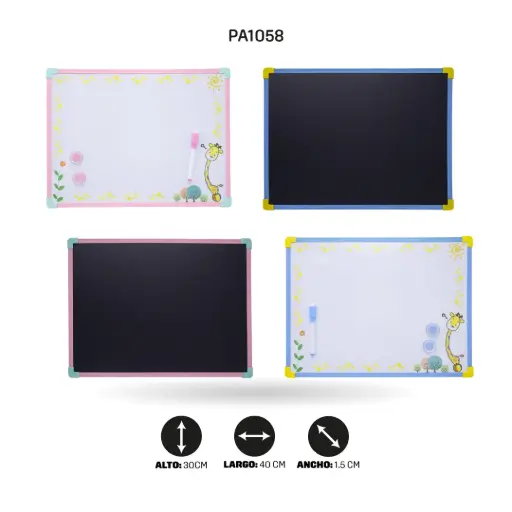 [PA1058] TABLERO DOBLE LADO 6209-4 MEDIDA 30CMX 40CM [PAC3303]