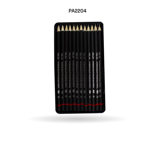 [PA2204] LAPIZ PARA DIBUJO CAJA METALICA NEGRA X 12 [PAC4217]