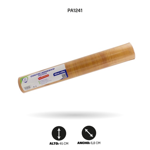 [PA1241] PAPEL CONTAC AHROYAL MADERA 5069 DE 20 mts x 45 cms  [PAC3539-1241]