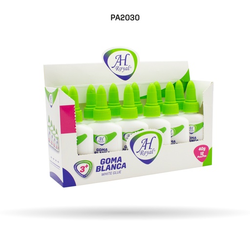 [PA2030] GOMA BLANCA AHROYAL DE 40 GRAMOS DISPLEY X 12 UND(EGA) [PAC2030]