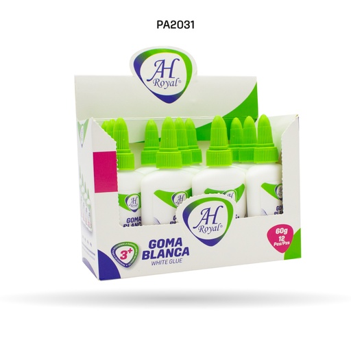 [PA2031] GOMA BLANCA AHROYAL DE 60 GRAMOS DISPLEY X 12 UND(EGA) [PAC2031]