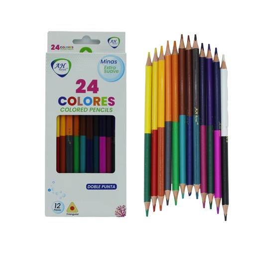 [PA4232] COLOR AHROYAL X 24 DOBLE PUNTA 3MM [PAC3482]
