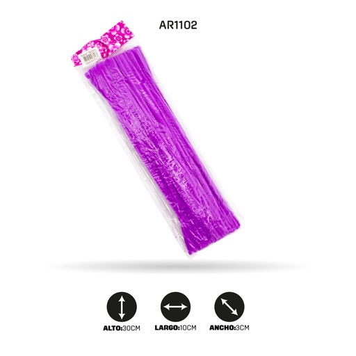 [AR1102] CHELIN FELPA MORADO x100UND [PAC3613]