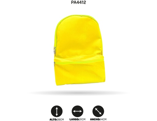 [PA4412] MALETIN NACIONAL UNICOLOR AMARILLO