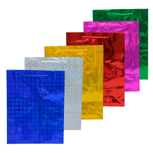 [CA147] BOLSA DE REGALO HOLOGRAMADA GRANDE DISP X 12[PAC20647-147]