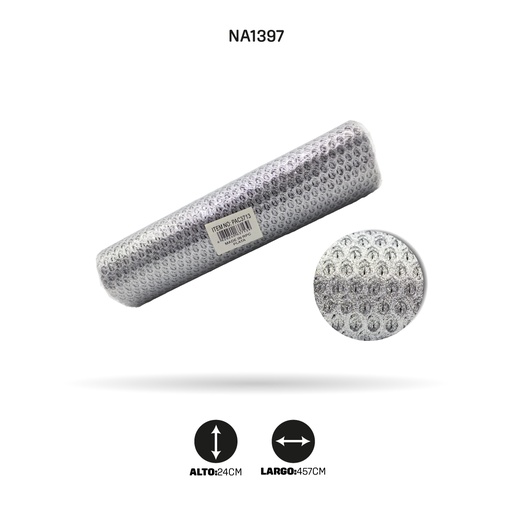 [NA1397] MALLA ESCARCHA PLATA [PAC3713]