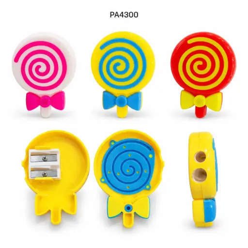 [PA4300] SACAPUNTA DOBLE DEPOSITO PALETA  DISPLAY X48 [PAC4331]