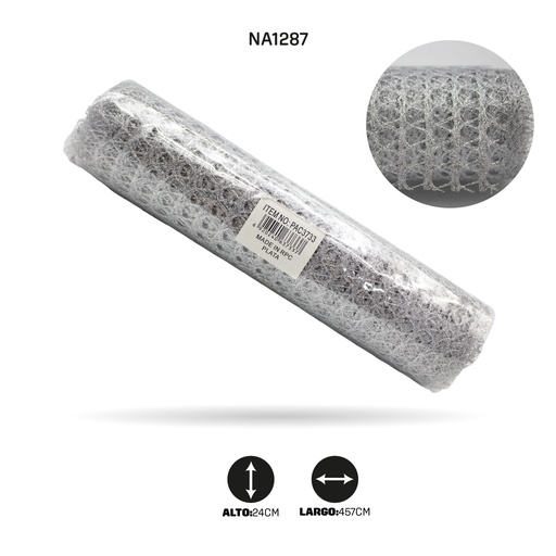 [NA1287] MALLA ESCARCHA PLATA [PAC3733]