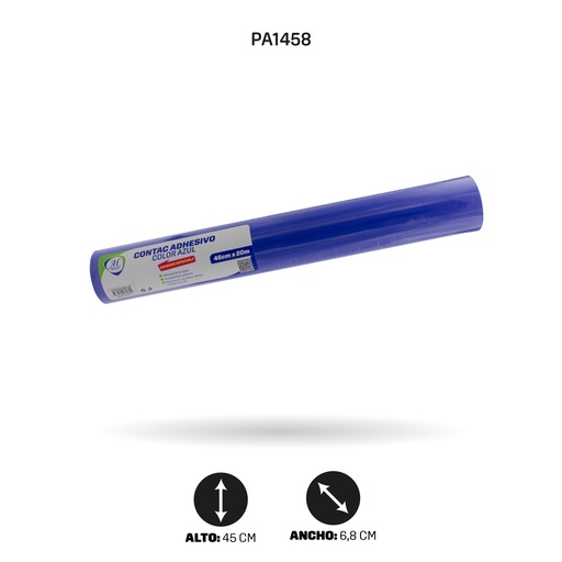 [PA1458] PAPEL CONTAC AHROYAL AZUL DE 20 mts x 45 cms [PAC3699]