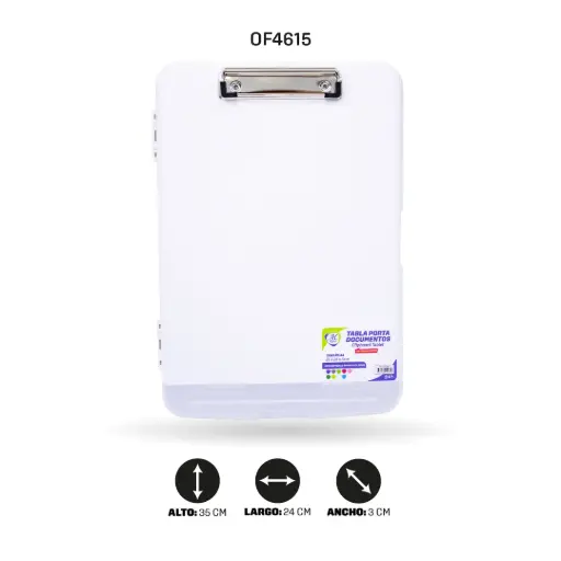 TABLA AH ROYAL PORTA DOCUMENTOS Y PORTA LAPICERO A 4 COLOR BLANCO [PAC5476-4615]