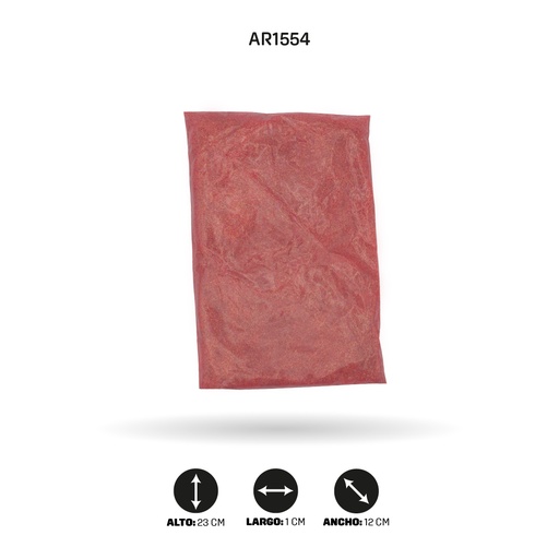 [AR1554] ESCARCHA COLOR ROJA SANDIA TORNASOLADA X LIBRA [PAC4456]