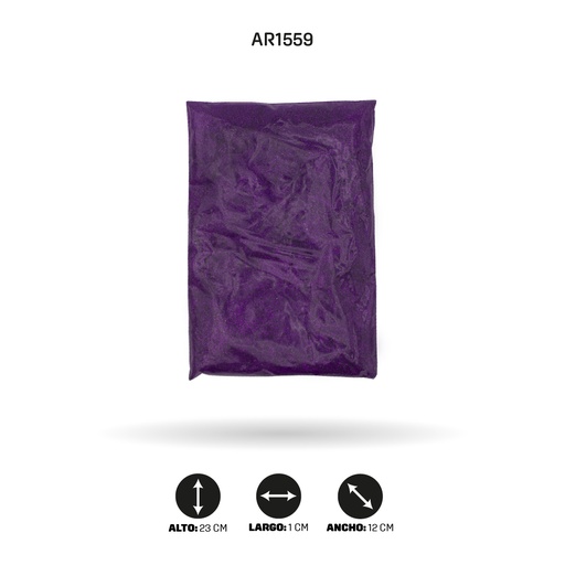[AR1559] ESCARCHA COLOR MORADA X LIBRA [PAC5134]