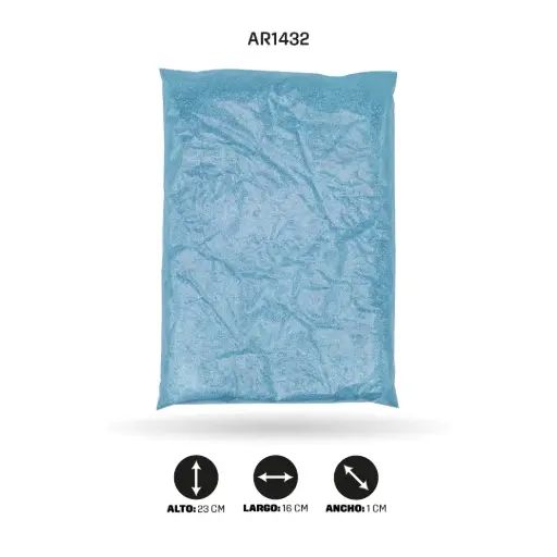 [AR1432] ESCARCHA COLOR TURQUESA BRILLANTE X LIBRA [PAC5145]