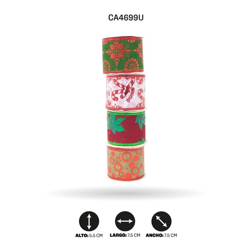 [CA4699U] CINTA DECORACION 3 YARDASx6CM [PAC3691]