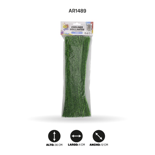 [AR1489] CHELINES BRILLANTES AH ROYAL VERDE X 100 UND [PAC4312]