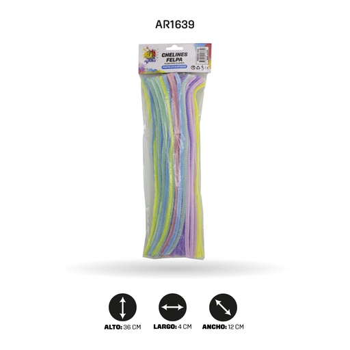 [AR1639] CHELINES COLORES PASTELES SURTIDOS BOLSA X 100 [PAC5388]