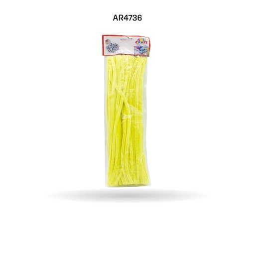 [AR4736] CHELINES DE FELPA COLOR PASTEL AMARILLO100pcs [PAC4326]