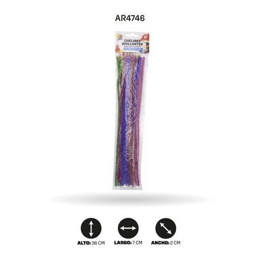 [AR4746] CHELINES BRILLANTES SURTIDA X 30 [PAC4044-1438]