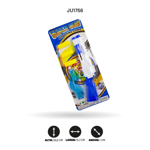 [JU1756] JUEGO DE ARMA CON GAFAS Y DARDOS BLANDOS [770-15]