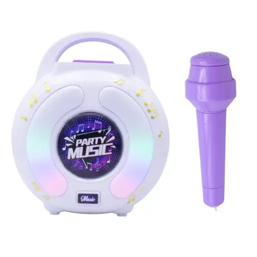 [JU1723] BAFLE BLUETOOTH REDONDO CON MICROFONO [6004]