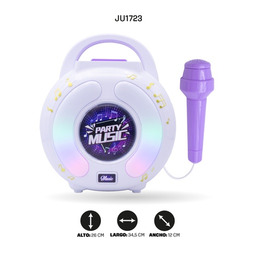 [JU1723] PARA VOZ BLUETOOTH REDONDO/MORADO [6004]