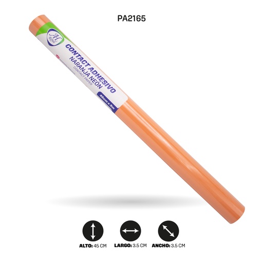 [PA2165] PAPEL CONTAC AH ROYAL 3M NARANJA NEÓN 2005 [PAC5436]