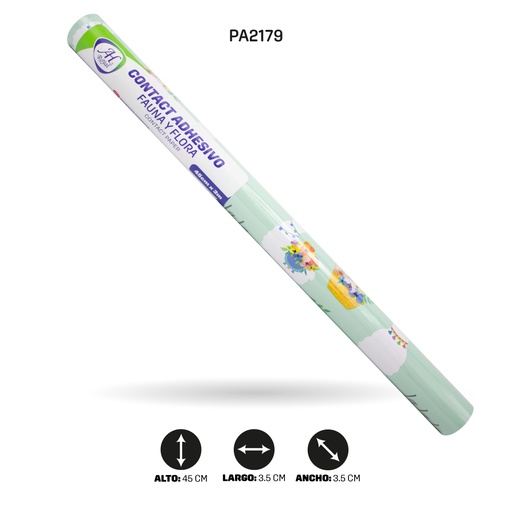 [PA2179] PAPEL CONTAC AH ROYAL FAUNA Y FLORA 59179 DE 3 mts x 45 cms [PAC5450]