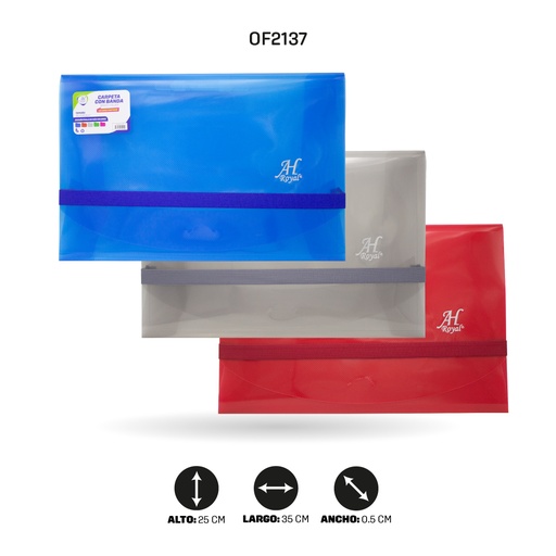 [OF2137] CARPETA AH ROYAL CON BANDA  35X25CM, 48C [PAC5367]