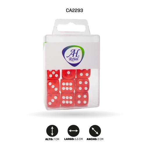 [CA2293] DADOS AH ROYAL BLISTER ACRILICO #14 [PAC4403]