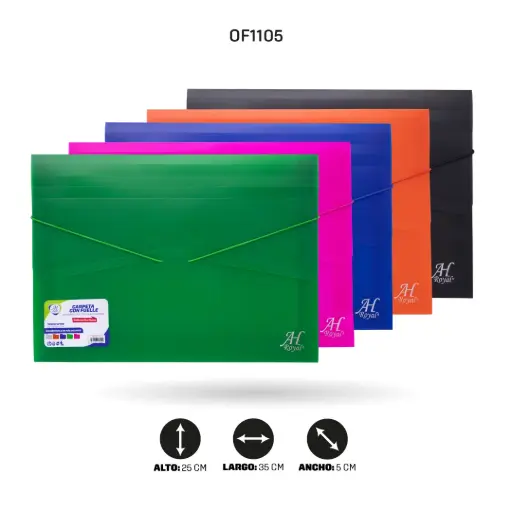 [OF1105] CARPETA AHROYAL FUELLERESORTE OFICIO COLORES PASTEL 48 mc[PAC5342]