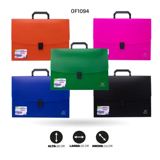 [OF1094] MALETÍN AHROYAL PORTADOCUMENTOS TAMAÑO OFICIO 36x26x3,5 ancho[PAC5349]