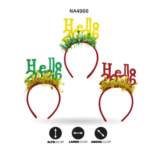 [NA4966] DIADEMA DE NAVIDAD -7 BOX/12 [PAC4929]