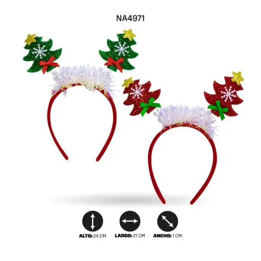[NA4971] DIADEMA DE NAVIDAD -12 BOX/12 [PAC4934]