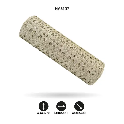 [NA6107] MALLA 24cm x 5y DORADO CHAMPAÑA [PAC4991]