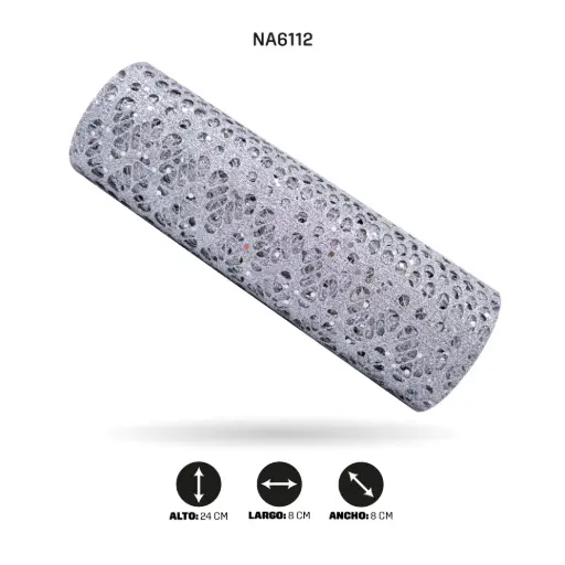 [NA6112] MALLA 24cm x 5y PLATEADO [PAC5000]