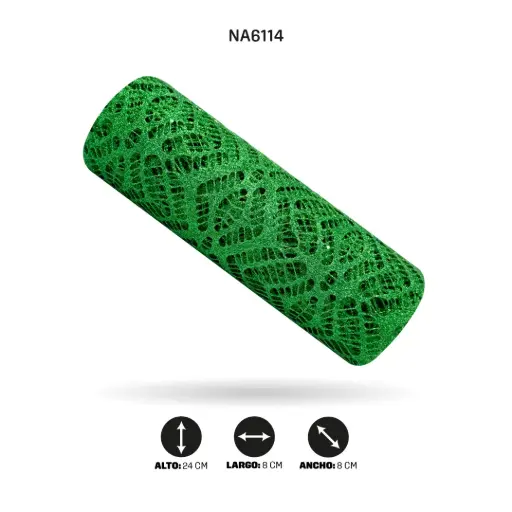 [NA6114] MALLA 24cm x 5y VERDE ESMERALDA OSCURO [PAC5002]