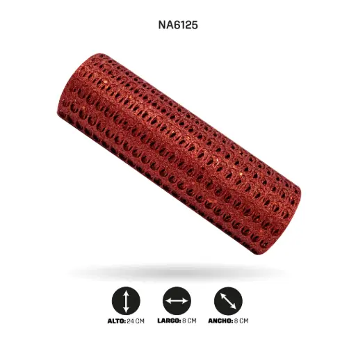 [NA6125] MALLA 24 cm x 5y ROJO [PAC5025]