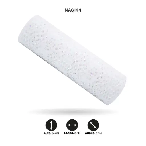 [NA6144] MALLA 24cm x 5y BLANCO TORNASOL [PAC5063]