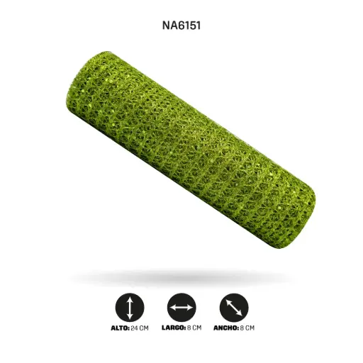 [NA6151] MALLA 24cm x 5y VERDE CÍTRICO BRILLANTE [PAC5068]