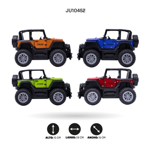 [JU10452] COCHE DE TRAVESÍA FUNDIDO A PRESIÓN CON RADIO CONTROL DE 4 FUNCIONES, 