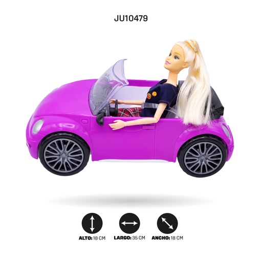 [JU10479] CARRO ESCARABAJO CONVERTIBLE CON CONDUCTOR DE 11 PULGADAS [R468-A]