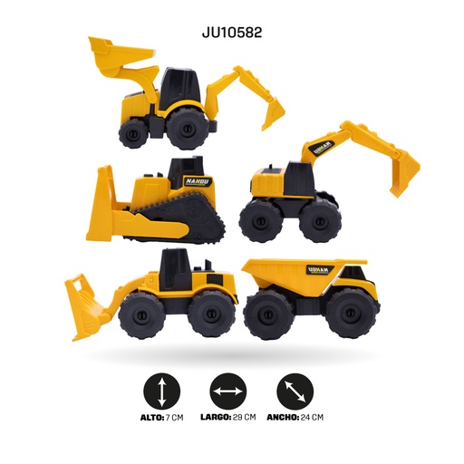 [JU10582] CONJUNTO DE COCHES DE CONSTRUCCIÓN DISPLAY X1O UND [990-30]