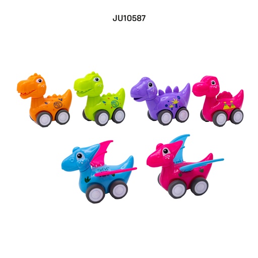 [JU10587] CARRO DINOSAURIO CON RETROCESO X12 UND [990-37]
