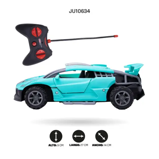 [JU10634] CARRO DEPORTIVO CON RADIOCONTROL DE CINCO VÍAS Y CARGADOR USB [2470B]
