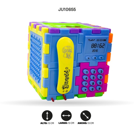 [JU10655] JUEGO DIDACTICO PARA ARMAR FIGURA CAJA FUERTE CON TELEFONO [16270C1]