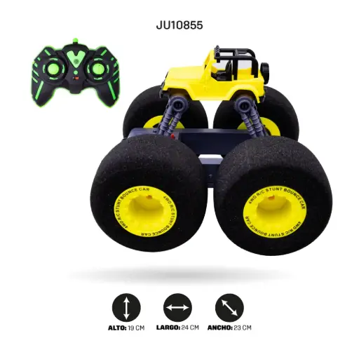 [JU10855] MONSTER TRUCK  RADIOCONTROL DE ACROBACIAS CON LLANTAS DE ESPUMA Y CARGADOR USB [809-36]
